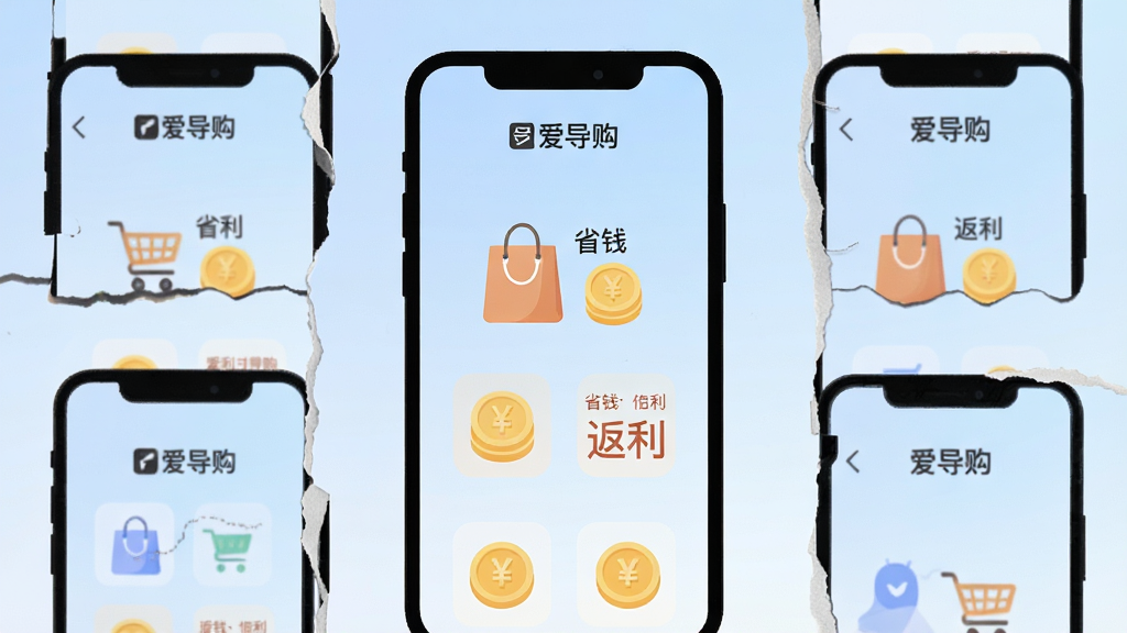 һ�ű�ƽ�������ֻ���ͼƴ�����������ǡ���������App�Ľ��棬����Ϊ��͵����׽��䣬������ʾ��ʡǮ���͡�������������ͼ����Ƽ�Լ������������ͽ��Ԫ�أ��Ű���У����廭�ʸɾ��޶���Ԫ��
