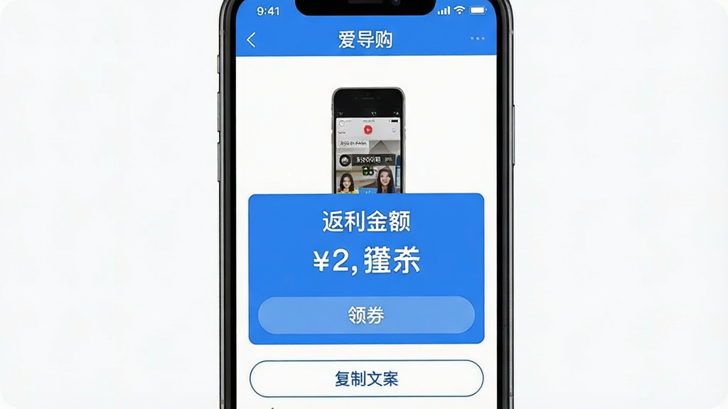 һ���������ֻ�����ʾ��ͼ�������ǡ���������App���棬չʾ�Զ�ʶ�����Ӻ�ķ�������ҳ��ҳ�涥����ʾ��Ʒͼ���в�����Ŀ�ġ��������͡���ȯ����ť���ײ��ǡ������İ�����ť�����沼��������������ɫ�����ʸɾ��޶���Ԫ��