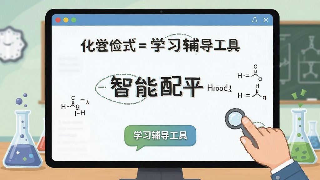 化学方程式-学习辅导工具 智能配平 功能界面 配图