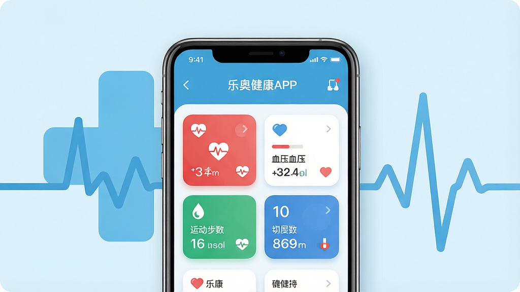 һ��չʾ�ְ½���APP���Ĺ��ܵ�����ͼ��������һ�������������ֻ�����Ļ����չʾ�ְ½����������棬�������ʡ�Ѫѹ���˶������Ƚ������ݿ�Ƭ�������������Ű��ࣻ������ǳ��ɫ��ҽ��ʮ���뽡���ĵ�ͼ������֯�ĳ���ͼ�Σ�����ִ���ƽ��ϸ��Բ�����廭��ɾ��޶���Ԫ�أ�����ϸ����塣
