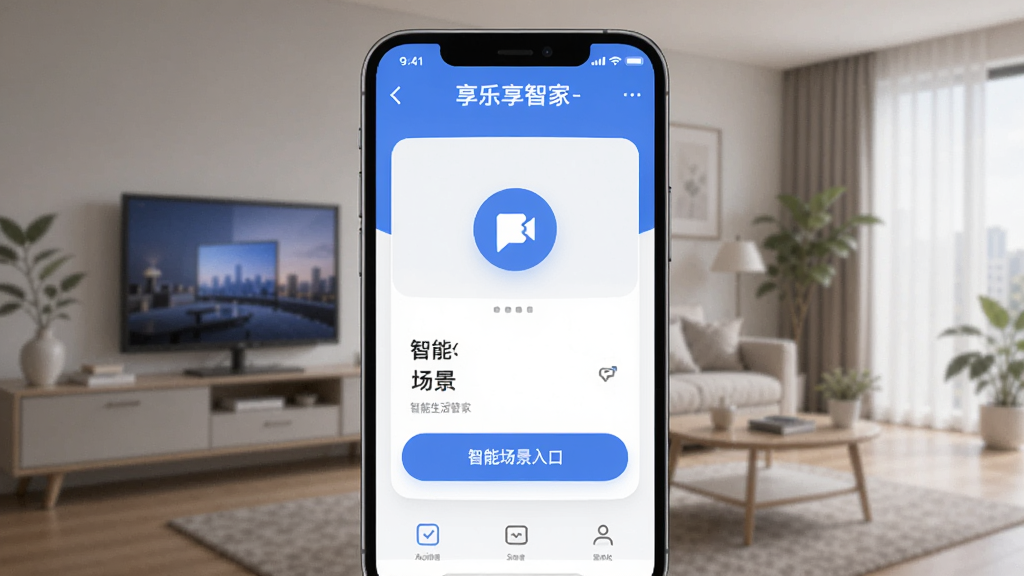 享乐享智家-智能生活管家 APP智能场景入口界面