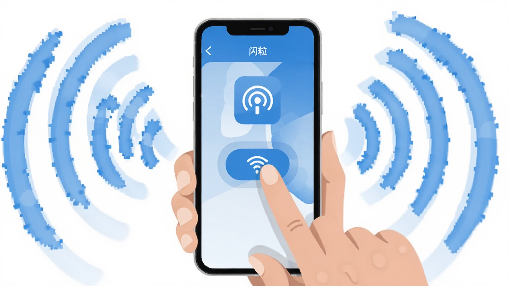 չʾ���������������棬һ�����ֳ��ֻ����WiFi���Ӱ�ť����Χ�ж�������źŲ��Σ�����������ɫ��Ϊ����ͼ������������ִ���ƽ�����ʸɾ��޶���Ԫ�ء�
