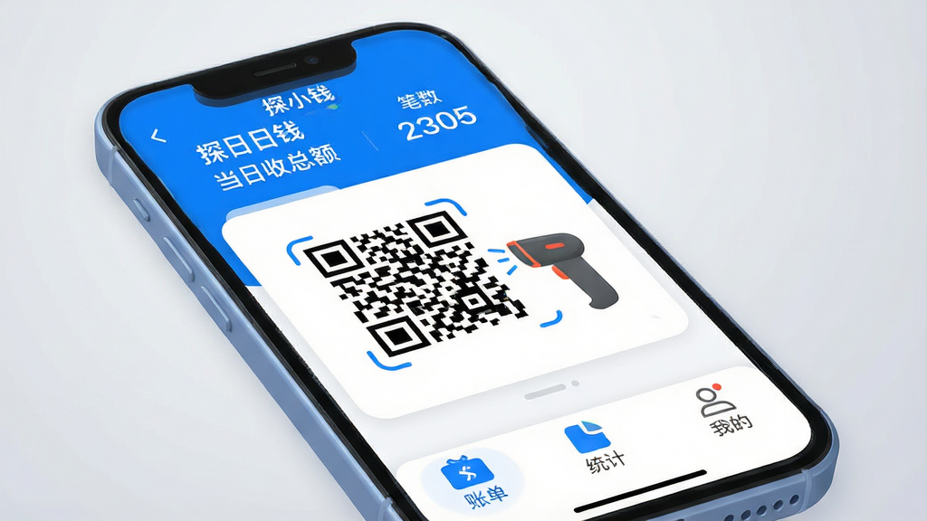 һ���ֻ�3Dģ��ͼ����Ļ��ʾ��̽СǮ��APP�����棬��������Ƽ�࣬������ɫ����������ʾ�����տ��ܶ�ͱ������м�����Ŀ�Ĵ�ߴ��տ��ά���ɨ��ǹͼ�꣬�ײ����˵���ͳ�ơ��ҵ�����ѡ������岼�����������ֱ�ǩ��ȷ������ִ���ƽ��ϸ��Բ�󣬻��ʸɾ��޶���Ԫ�أ�����Ϊǳ��ɫ���䣬ͻ��Ӧ�����壬�߱��Ͷ�ɫ�ʣ����̷����Ⱦ