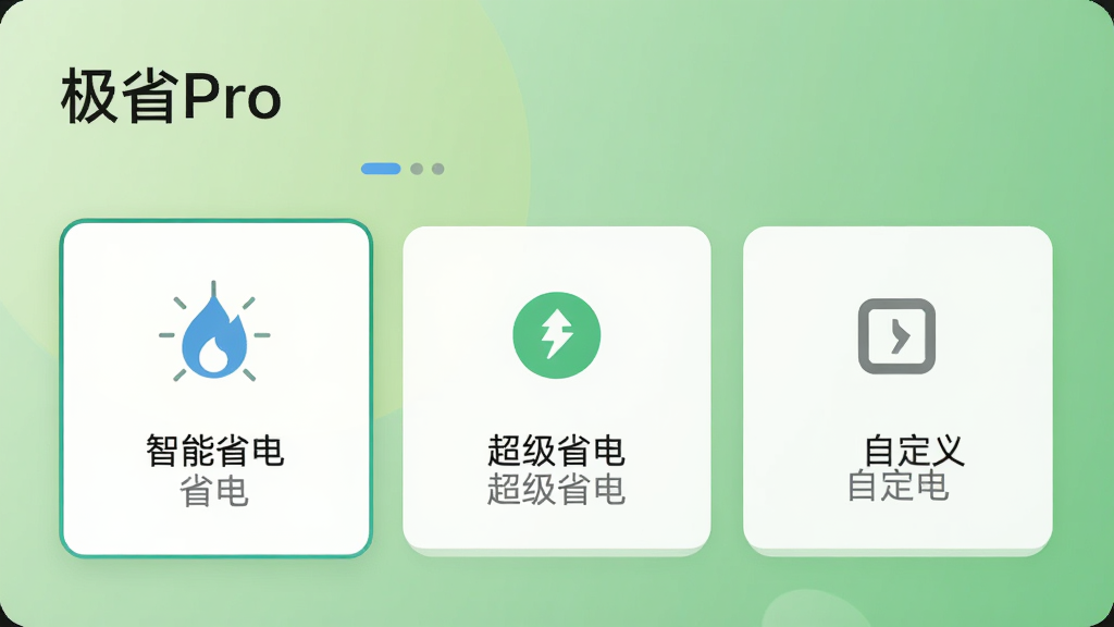 ��ʡPro��ʡ��ģʽѡ����棬չʾ������ʡ�硱��������ʡ�硱�����Զ��塱������Ƭ����ǰѡ�С�����ʡ�硱������Ϊ��͵���ɫ���䣬ͼ������������ִ�����ƽ�����߻��ʣ��޶���Ԫ�ء�