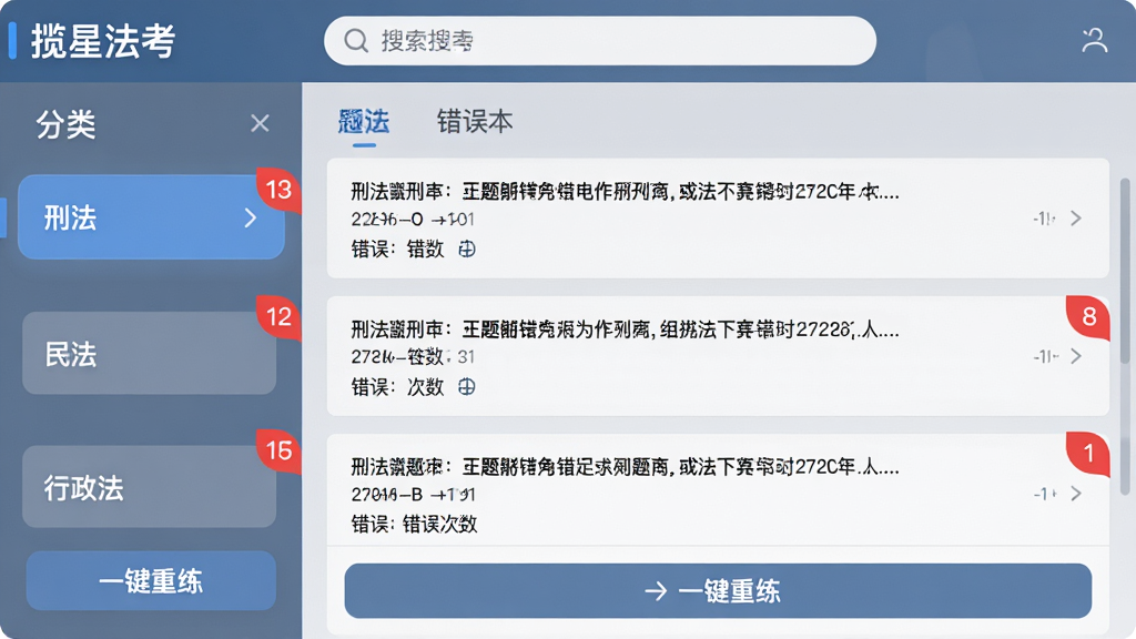 ���壺�����Ƿ��������Ȿ���棬չʾ�����̷������񷨡���������������Ĵ��⼯��ÿ�������Ҳ��к�ɫ���ֽǱꡣ���֣�ҳ�涥������������ɸѡ��ǩ���в��Ǵ����б���ÿ��������ʾ������Ժʹ���������Ű棺���ҽṹ�������������Ҳ������б�����񣺼����б���ƣ�ʹ��������ɫ��ϸ�ڣ����̷�����ǩ�������ײ��С�һ����������ť�����ʣ��ɾ��޶���Ԫ�أ�����������