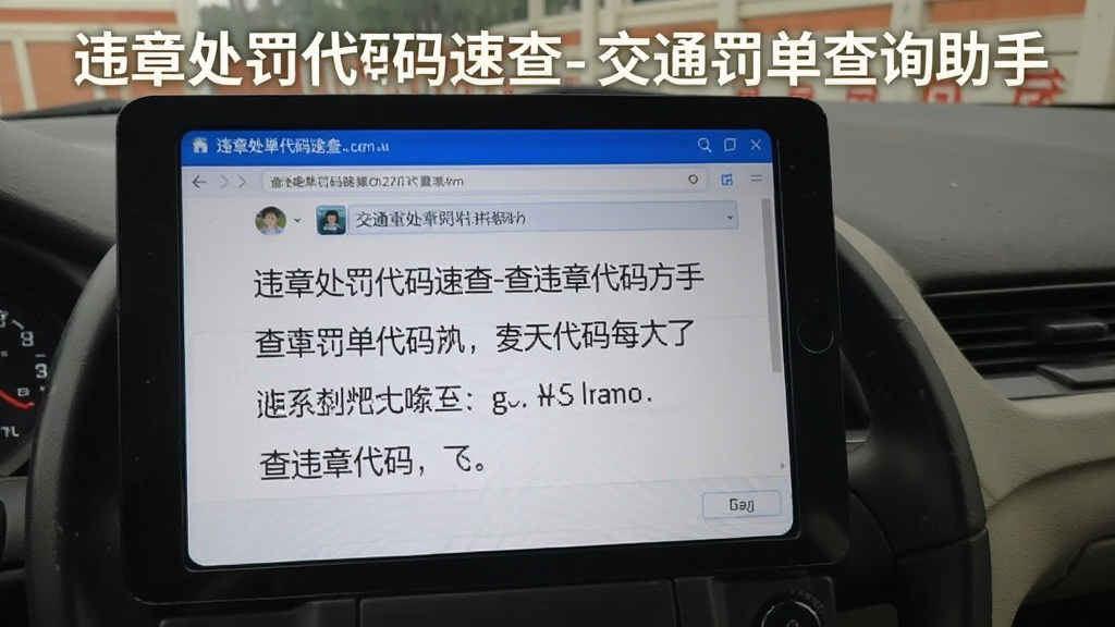 违章处罚代码速查-交通罚单查询助手 查违章代码方法配图