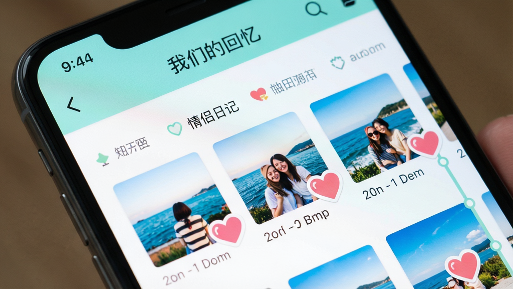 �ֻ���Ļ��д����ʾ�������ռǡ��������棬�����С����ǵĻ��䡱�������·���ʱ�������е�������Ƭ�Ͱ�����ֽ������ɫ�����ޣ�������£���ƽ��UI��ƣ�ϸ�ڷḻ�����ʸɾ�