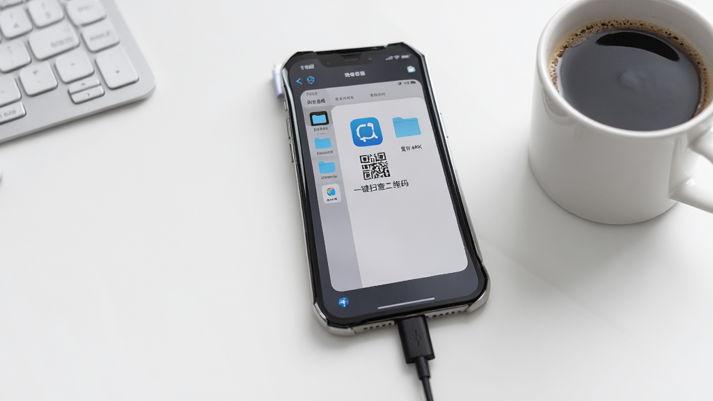 �ֻ����ӵ���USB�ߣ���Ļ����ʾ��һ��ɨ���ά�롱Ӧ�ð�װ���棬�ļ����������ڸ���APK�ļ��������Ǹɾ������棬�Ա���һ�����ȣ����ʸɾ���