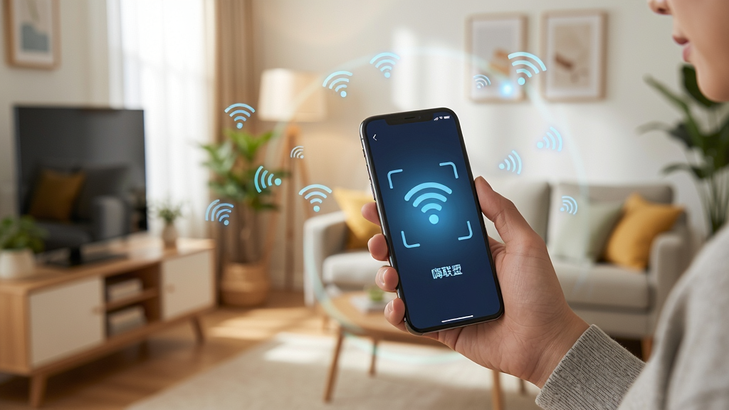 һ���û��ֳ��ֻ����������߶�ɨ��WiFi��ʵ�ĳ������ֻ���Ļ����ʾ�������ˡ���ɨ�趯������Χ�ж��WiFi�źŲ��㣬����Ϊ��ܰ�Ŀ������������������������������޶���Ԫ�ء�