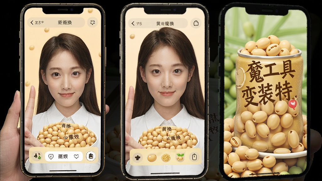 黄豆魔换-手机变装工具变装特效展示