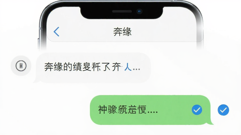 手机聊天界面截图风格图,主体是“奔缘”的对话窗口,背景为白色,聊天气泡采用圆角设计,左右分列,布局简洁,排版清晰,风格清新自然,细节显示消息已读状态为蓝色对勾,画质干净无多余元素