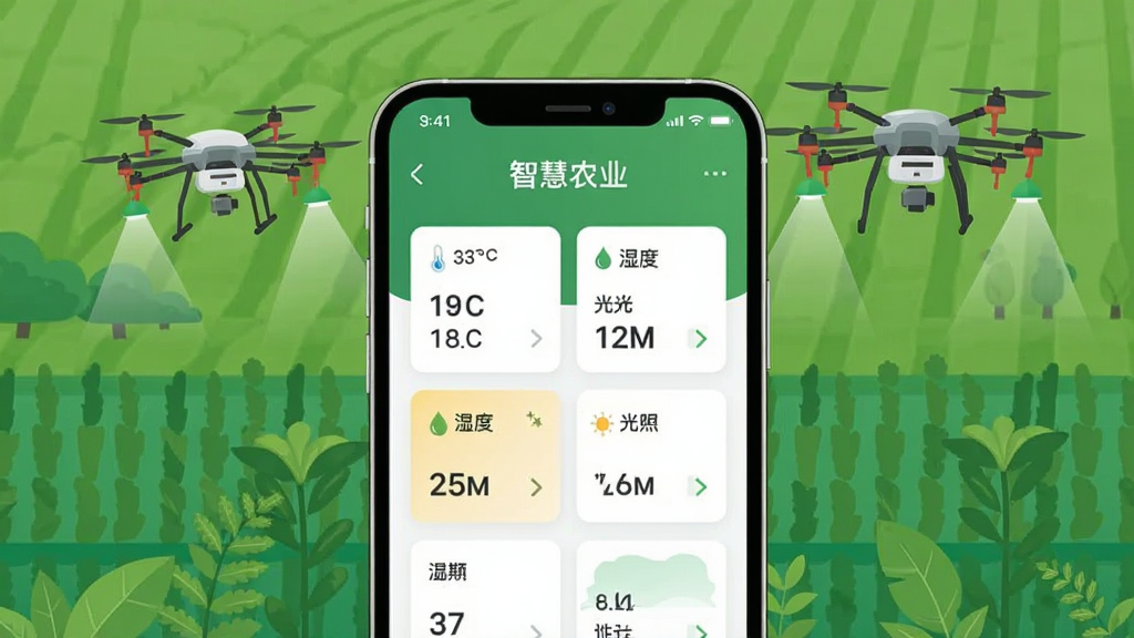 画面主体为一部智能手机,屏幕正中央显示