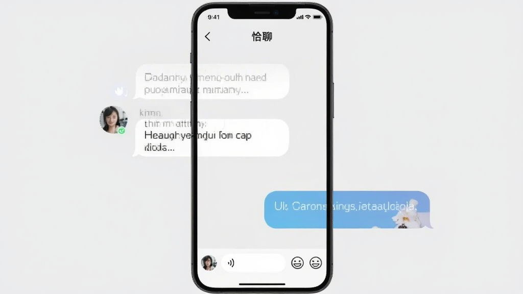 展示“恰聊”聊天界面的手机截图,背景为纯色浅灰,对话框采用圆角气泡设计,左侧是好友发来的文字消息,右侧是自己发送的消息,底部有语音输入和表情符号的小图标,界面干净简洁,没有任何广告横幅,整体布局清晰,风格现代,画质清晰无多余元素