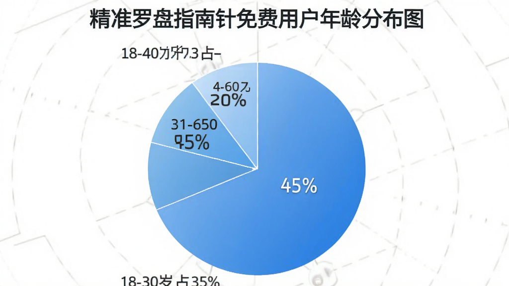 饼状图,展示18-30岁用户占35%,31-45岁用户占45%,46-60岁用户占20%,图表标题为