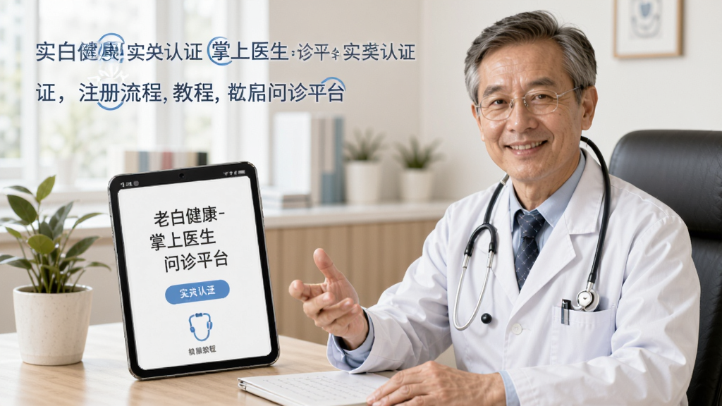 老白健康-掌上医生问诊平台 实名认证 注册流程 教程