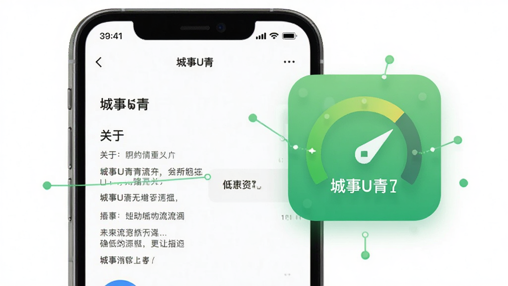 һ��չʾ������U�ࡱApp���ֻ�������������ռ����Դ�͵�ʾ��ͼ�������������ֻ���Ļ��ʾ��App�ġ����ڡ�ҳ�棬�Ա�������һ����ɫ�ĵ͹����Ǳ���ͼ�꣬�����ǰ�ɫ�ģ���񼫼�Ƽ��У�ϸ�����������ʸɾ��޶���Ԫ��