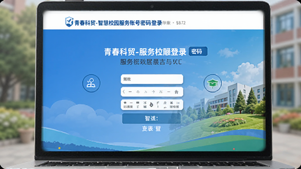 青春科贸-智慧校园服务账号密码登录页面