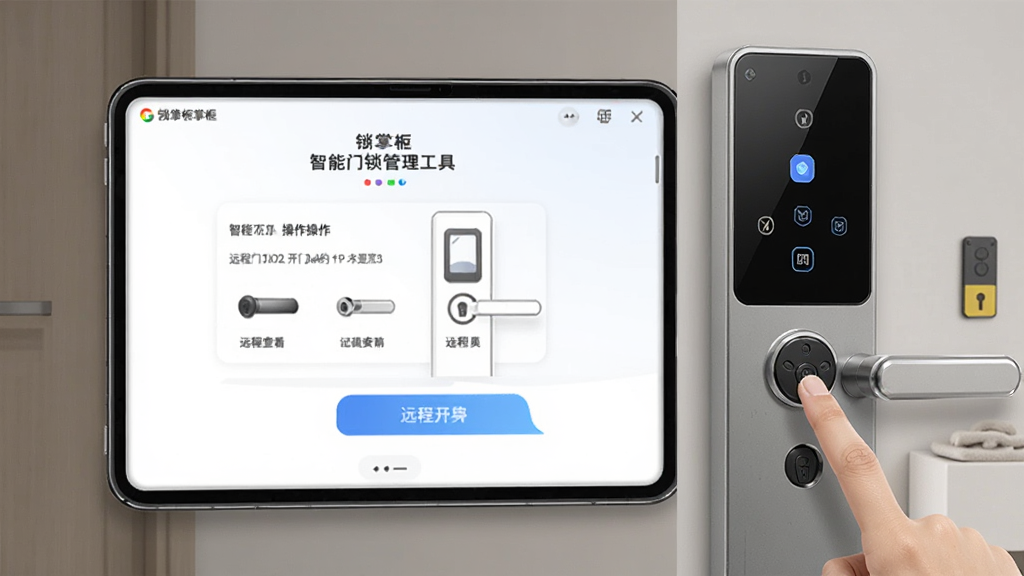 锁掌柜-智能门锁管理工具 远程查看开门记录操作界面