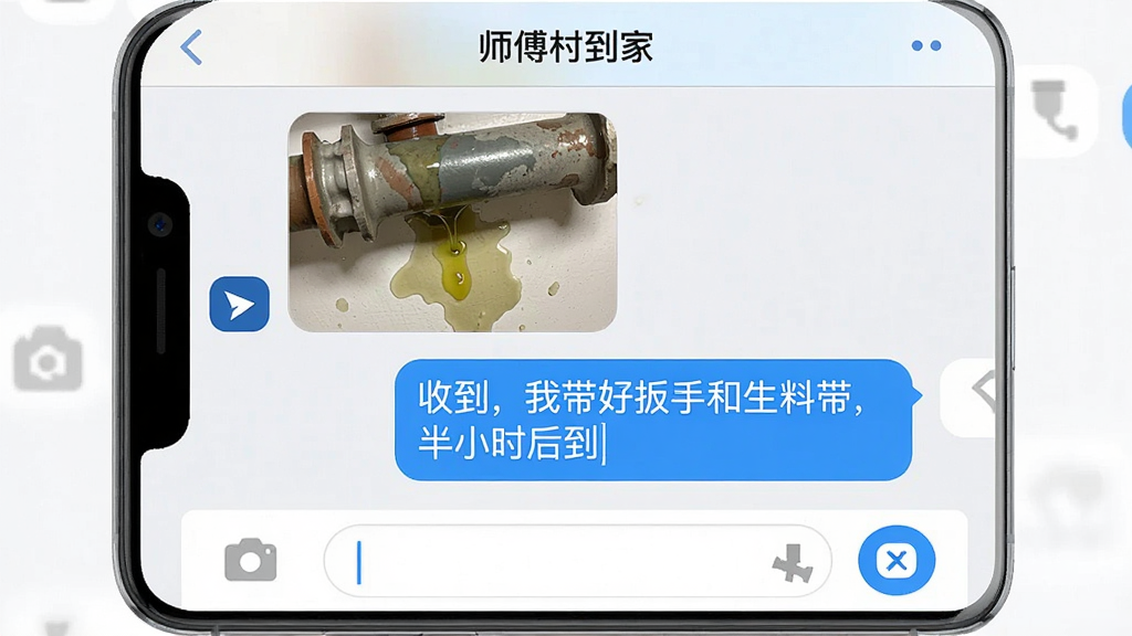 手机聊天界面截图,顶部显示