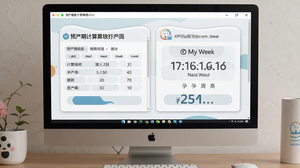 预产期计算器电脑版计算结果与孕周显示页面