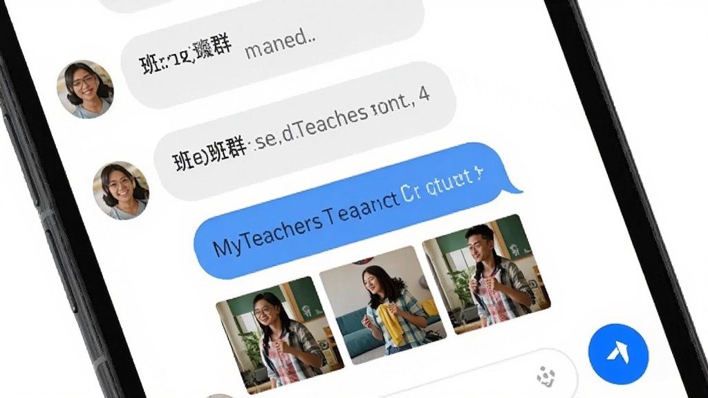 MyTeachers ���������д���ֻ���Ļ����ʾ�༶Ⱥ�ĶԻ�����������Ϣ��ͼƬ����ͼ�����Ͱ�ťΪ��ɫԲ�Σ�����Ϊ��ɫ����������Բ�󣬽����࣬���ʸɾ����޶���Ԫ��
