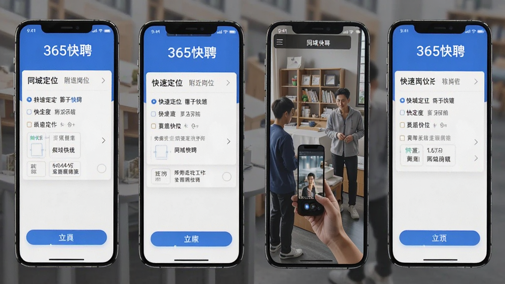365快聘-同城找工作 快速定位附近岗位操作界面