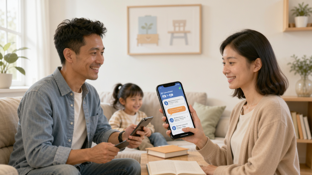MyTeachers-家校沟通助手 家长和老师使用手机家校沟通软件的场景图