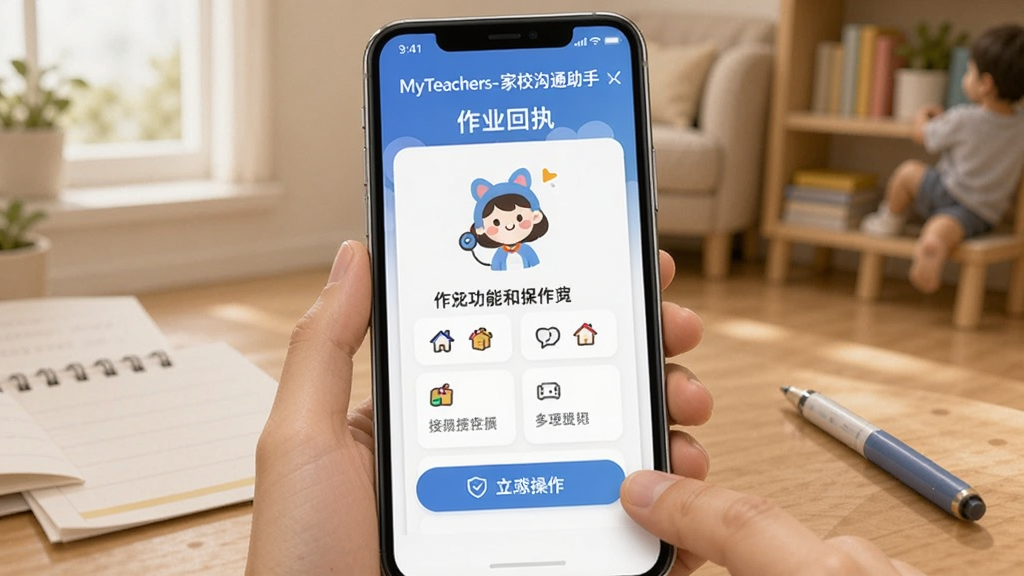 MyTeachers-家校沟通助手 作业回执和接龙功能操作界面