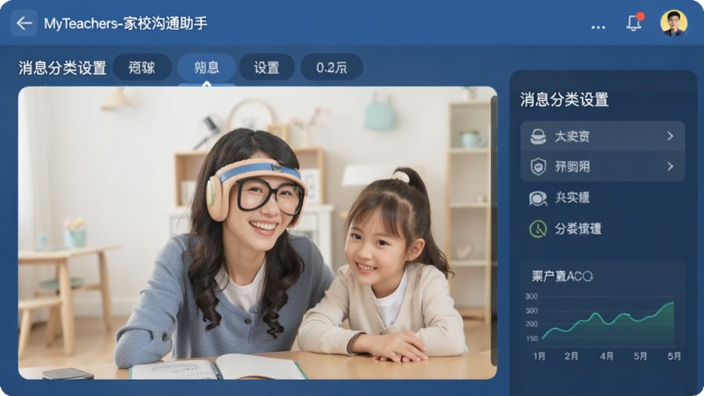 MyTeachers-家校沟通助手 消息分类设置界面截图