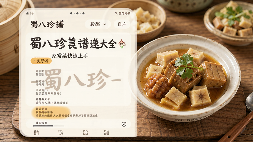 蜀八珍-美食菜谱大全 家常菜快速上手 菜谱软件使用场景