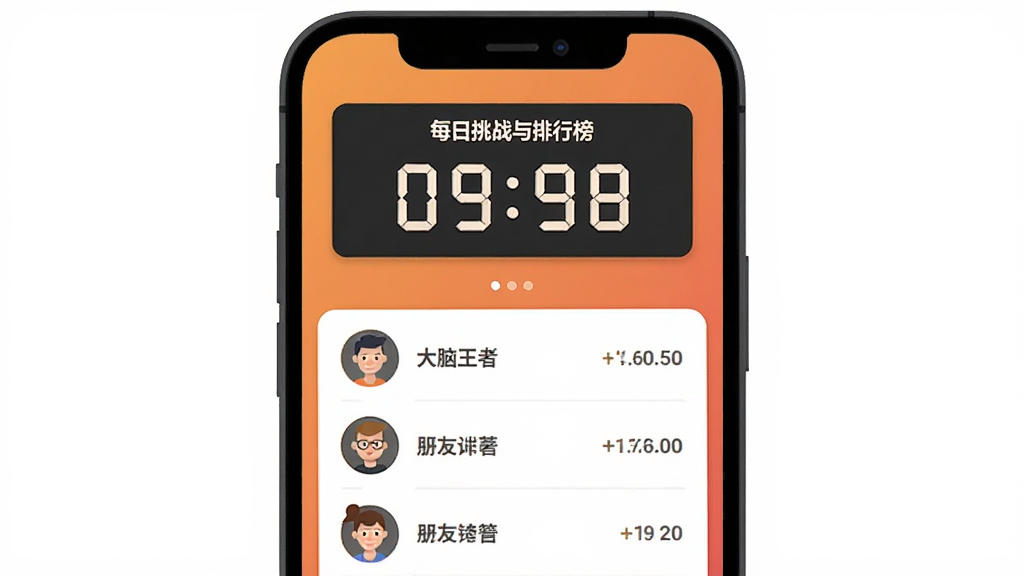�������� ÿ����ս�����а���棬�ֻ���Ļ�Ϸ���ʾÿ����ս����ʱ���·�Ϊ�������а��б���ͷ��ͷ��������ɼ�������Ϊůɫ�����䣬��ƽ����Ʒ�񣬻����������޶���Ԫ��