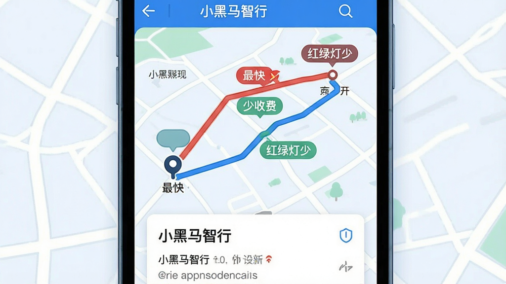 һ��С��������App·�߹滮����Ľ�ͼ����ͼ���������ֻ���Ļ��ʾ��ͼ����������ͬ��ɫ��·�ߣ��ֱ��ע����족�����շѡ������̵��١�����ͼ���������յ��ǣ�����ײ���·�����鿨Ƭ�����������¼�࣬����ɫ�������ʸɾ��޶���Ԫ�أ�ͼƬ������Ϊ��С�������С���