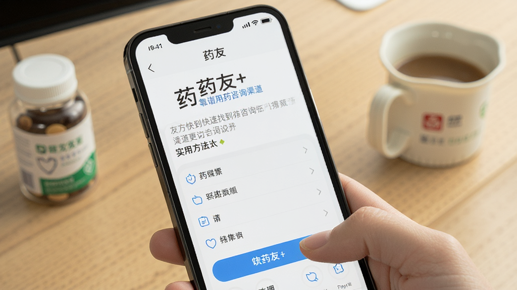 药友+ 快速找到靠谱用药咨询渠道的实用方法 手机查询药品信息界面