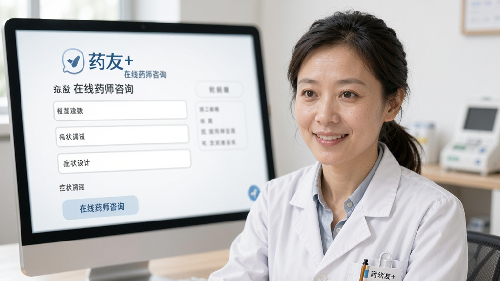 药友+ 在线药师咨询 填写症状描述界面