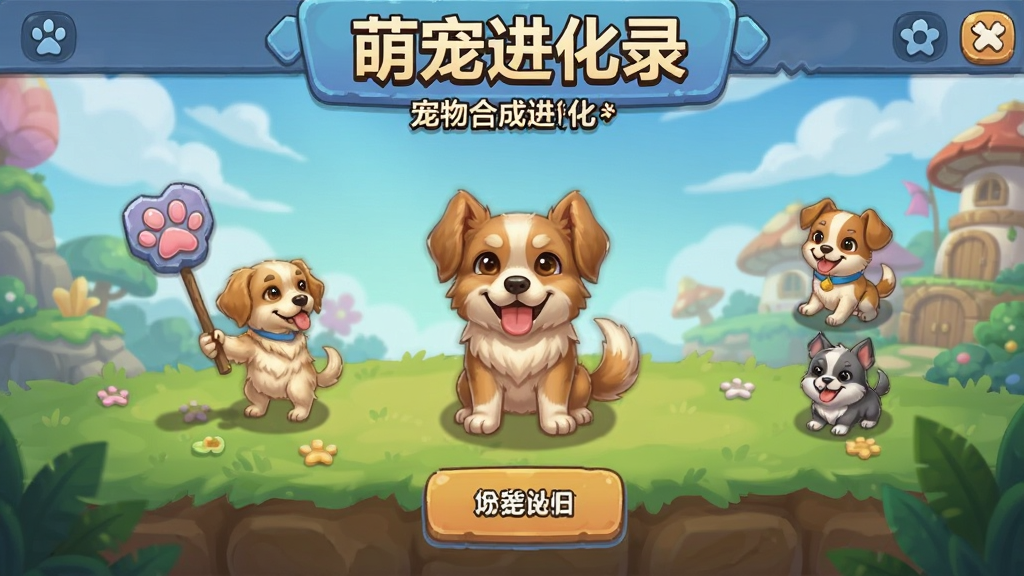 萌宠进化录-宠物合成进化玩法界面截图
