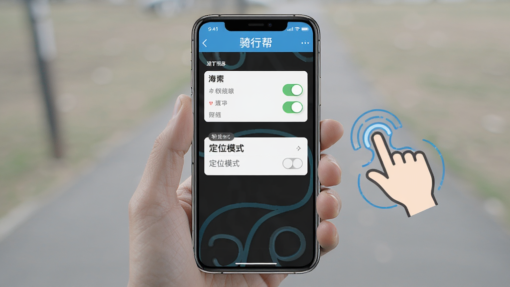 һ��AI���ɵ�ͼƬ���������ֻ���Ļ��ʾ���а�App�����ý��棬��������Ȩ�޿��غͶ�λģʽѡ��Ա�����ָ�����ͼ��ʾ�⣬����Ϊ�ֻ����У������������ϸ����ȷ�����ʸɾ����޶���Ԫ�أ�ͼƬ�����ֱ�ע