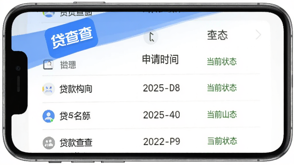 �����App�����¼��ѯ���棬�ֻ���Ļ��ʾ��ѯ����б�����������������ơ�����ʱ�䡢��ǰ״̬����Ŀ����������ɫ������ע������顱Logo�������ɾ����࣬��ƽ��UI��ƣ���������