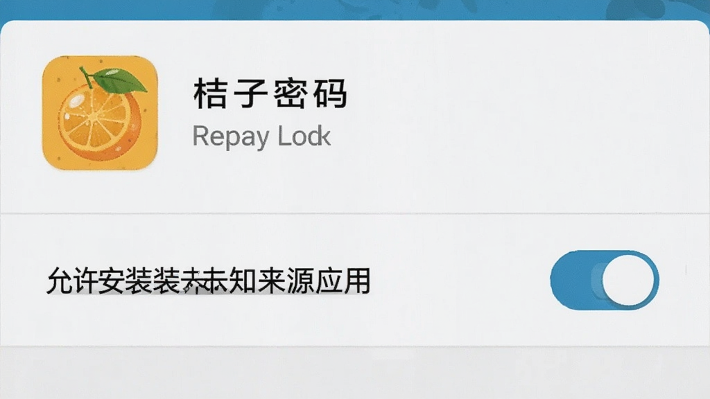 一张展示桔子密码在安卓手机上安装权限设置界面的图片,屏幕上显示