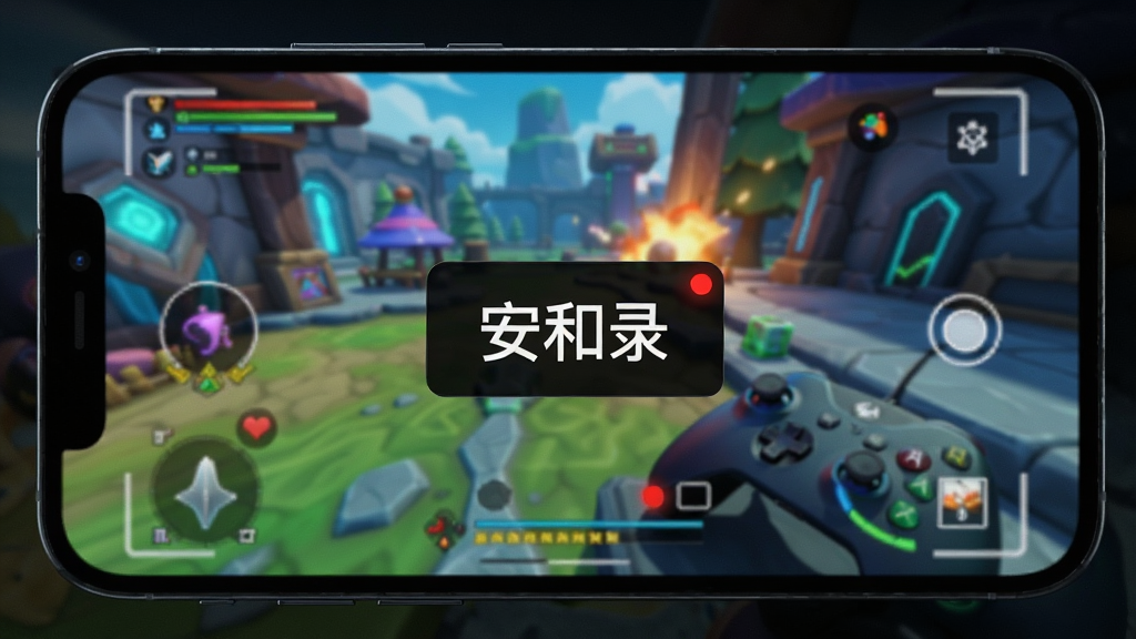 手机录制高清游戏画面场景,屏幕中显示