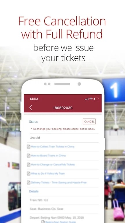 China Train Booking 安卓版 界面截图