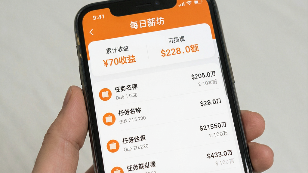 一张展示手机收益明细界面的图片,画面中