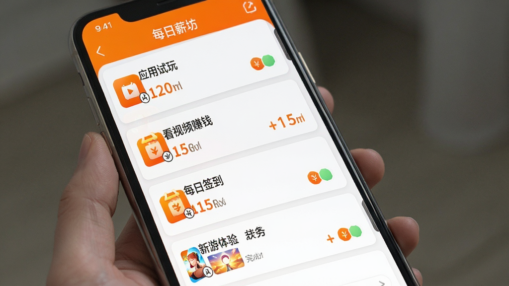 一张展示手机任务列表界面的图片,画面中
