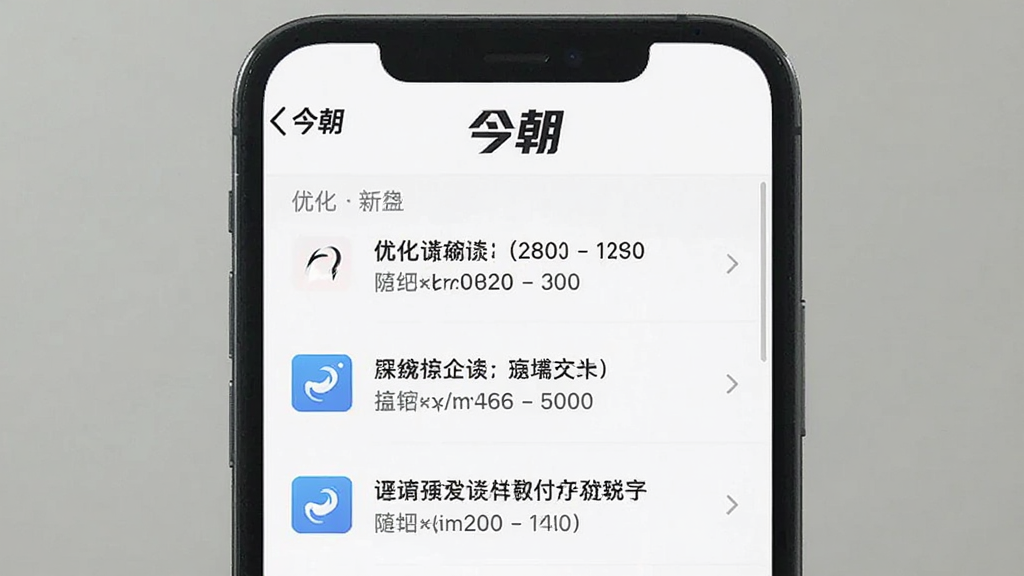 һ��չʾ���񳯡�App������־������ֻ���ͼ����Ļ����ʾ�汾���¼�¼�б���ÿһ����д�о�����Ż����ݣ������С��񳯡�Logo�������Ű�����������࣬���ʸɾ����޶���Ԫ�ء�