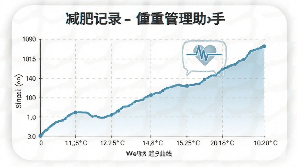 减肥记录-体重管理助手 体重趋势曲线图