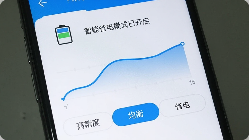 ͬ��App����Ż����ý��棬�ֻ���Ļ��ʾһ�����ͼ���һ���������ߣ������Ա�������˵��������ʡ��ģʽ�ѿ��������·��С��߾��ȡ������⡱��ʡ�硱����ѡ���ǰѡ�С����⡱����������ˬ������ɫ�������ʸɾ��޶���Ԫ��