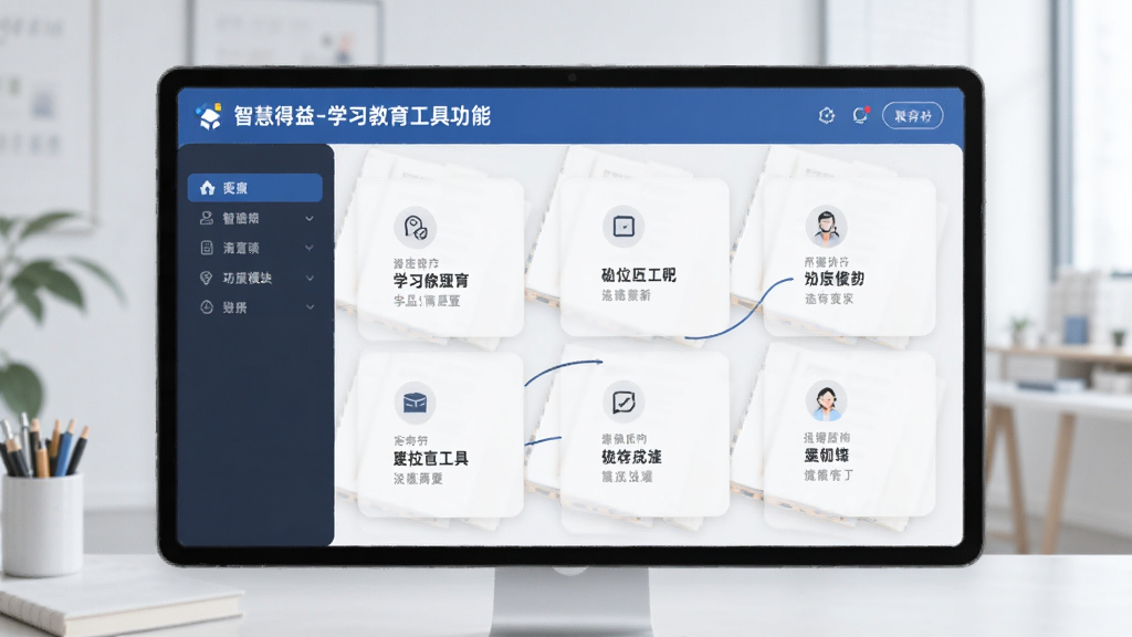 智慧得益-学习教育工具 功能模块操作界面展示配图