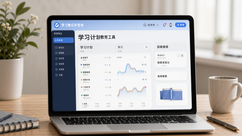 智慧得益-学习教育工具 学习计划任务管理界面配图
