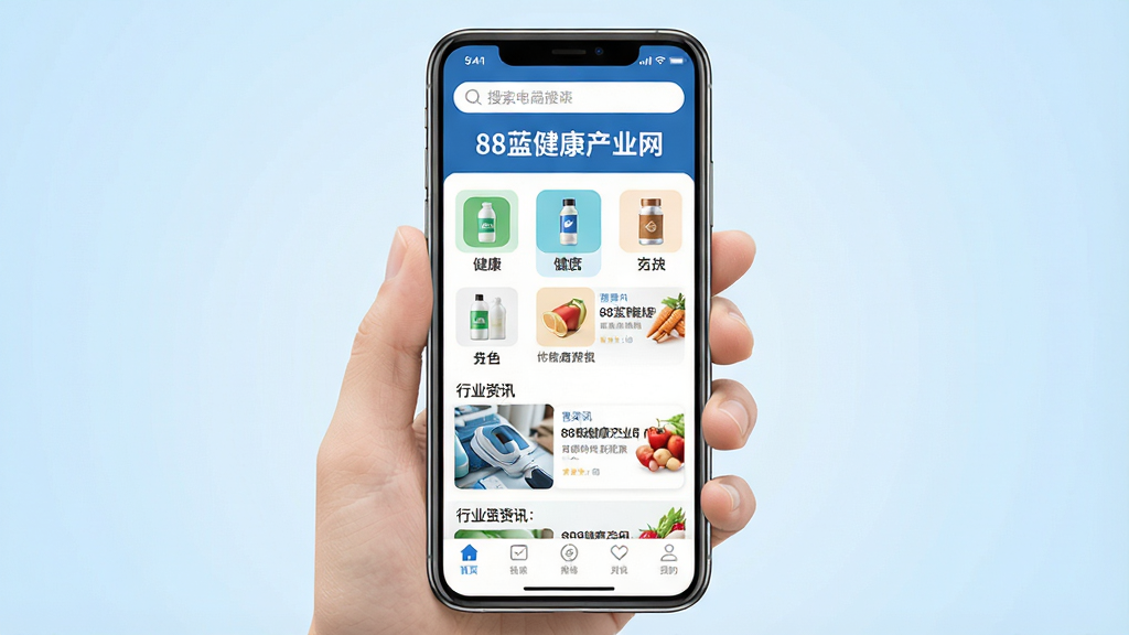 һ��չʾ��88��������ҵ�����ֻ�APP�������ͼƬ������������һ���ֳ������ֻ�����Ļ��ʾAPP��ҳ���������������͡�88��������ҵ�����������м��ǽ�����Ʒ����ͼ�����ҵ��Ѷ��Ƭ���ײ��е������������Ǹɾ���ǳ��ɫ���䣬����ִ���ƽ��ϸ�����������ʸɾ����޶���Ԫ��