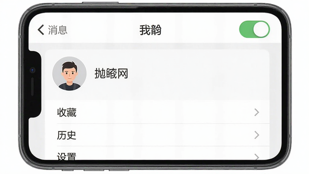 һ���ֻ���Ļ��ͼ��չʾ���׻�����App�ġ��ҵġ�ҳ�棬����ͷ���ǳơ��ղء���ʷ�����õȲ˵����������Ϣ֪ͨ���أ������࣬��ɫ�԰׻�Ϊ���������������޶���Ԫ��