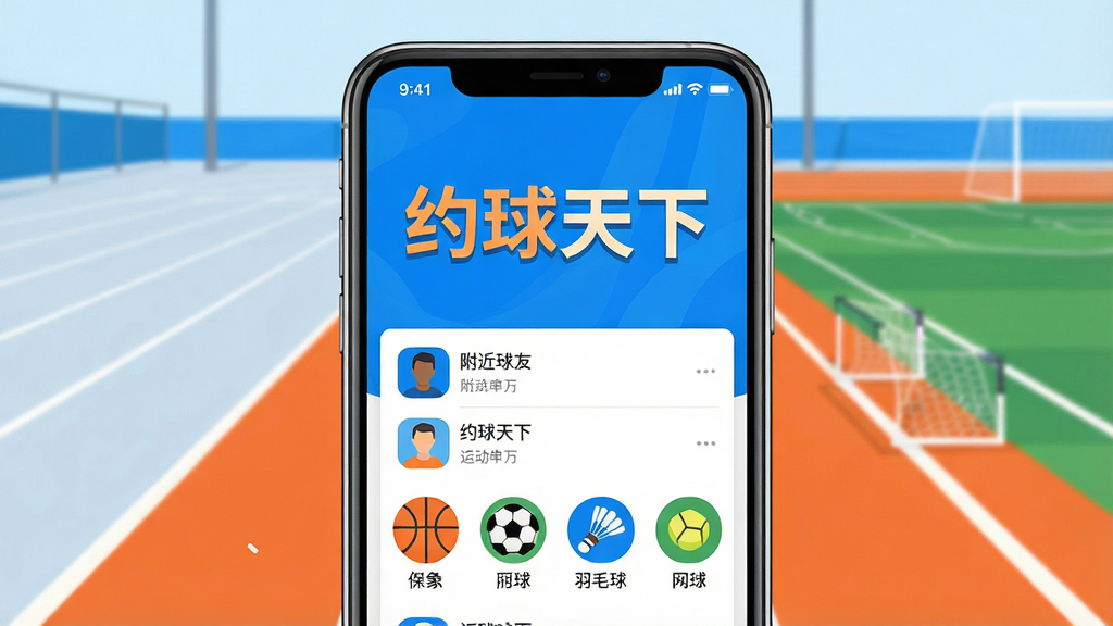 һ��չʾ��Լ�����¡�App���Ľ�����ֻ���Ļ��ͼ�������������ֻ���Ļ����Ļ����ʾ��Լ�����¡��ĸ�������ΪApp���ƣ��·�չʾ���������б����˶�����ͼ�꣨����������ë�����򣩣������Ǹɾ����˶����ܵ����������ִ���ƽ����ɫ���Ի������ͳ�ɫΪ���������������ɾ����޶���Ԫ��
